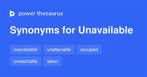 unavailable synonym